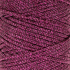 Трикотажний шнур з люрексом Knit Shine Stelo, колір Фуксія