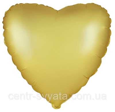 Фольгована кулька Flexmetal 18"(45 см) Серце сатин золоте
