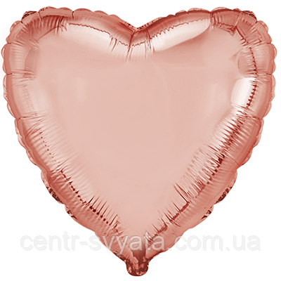 Фольгована кулька Flexmetal 18"(45 см) Серце металік рожеве золото
