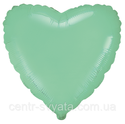 Фольгована кулька Flexmetal 18"(45 см) Серце пастель м'ятне