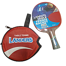 Ракетка для настільного тенісу, пінг-понгу "Landers" 3 Star, у чохлі