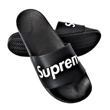 Чоловічі Шльопанці Капці SUPREME Сланці Суприм Чорні (розміри: 40,41,43,44,45)