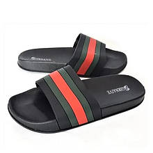 Шльопанці капці Сланці Гуччі Чорні (розміри: 42,43)