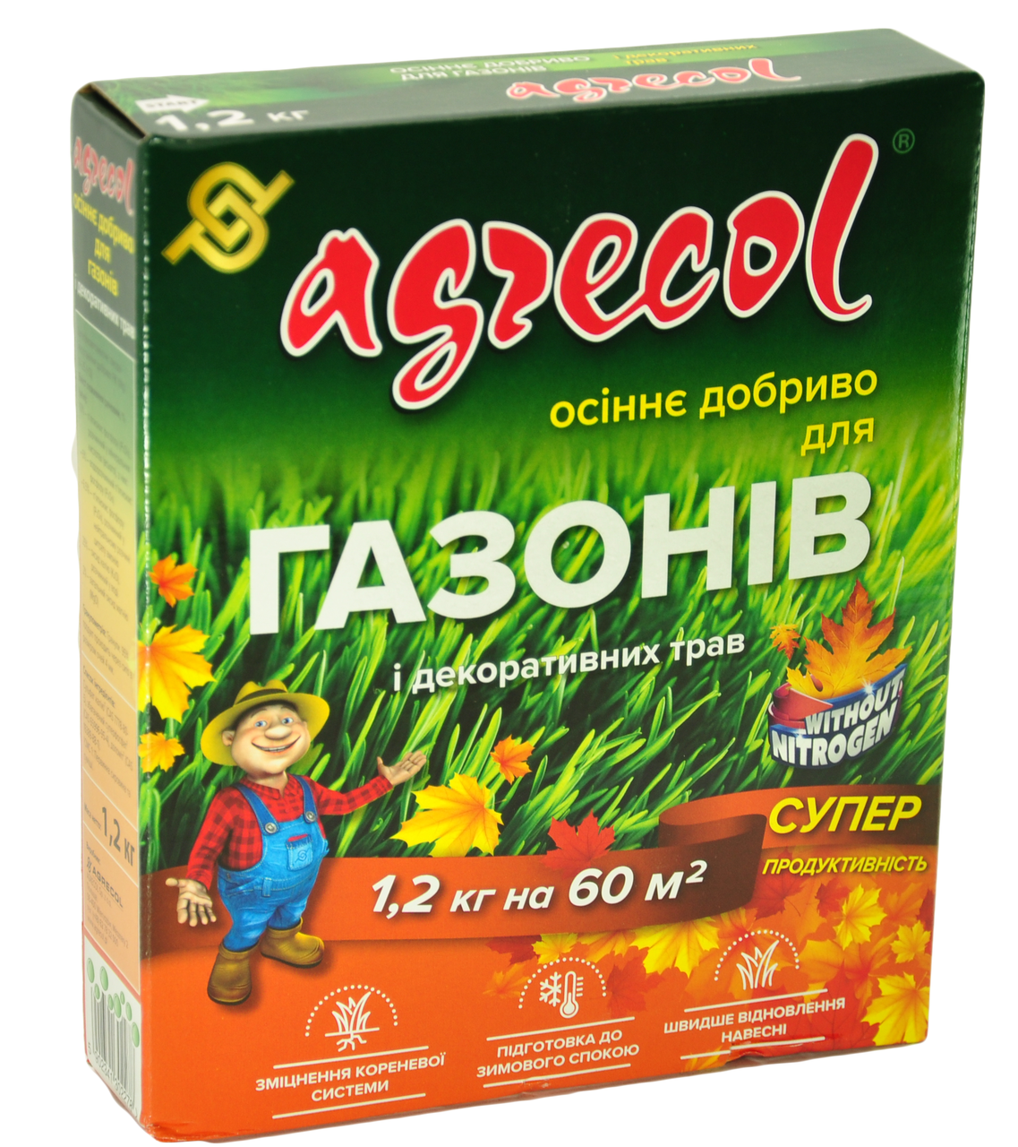 Добриво 1,2 кг Осіннє для газону Agrecol