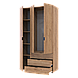 Розпашна Шафа для одягу Doros Гелар Дуб Крафт Золотий 3 ДСП 116,2х49,5х203,4 (44900330), фото 2