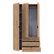 Розпашна Шафа для одягу Doros Гелар Дуб Крафт Золотий 3 ДСП 116,2х49,5х203,4 (44900330), фото 5