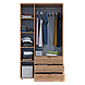 Розпашна Шафа для одягу Doros Гелар Дуб Крафт Золотий 3 ДСП 116,2х49,5х203,4 (44900330), фото 6