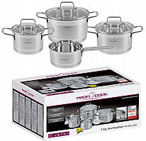 Набір каструль із неіржавкої сталі ProfiCook PC KTS 1224 7 елементів