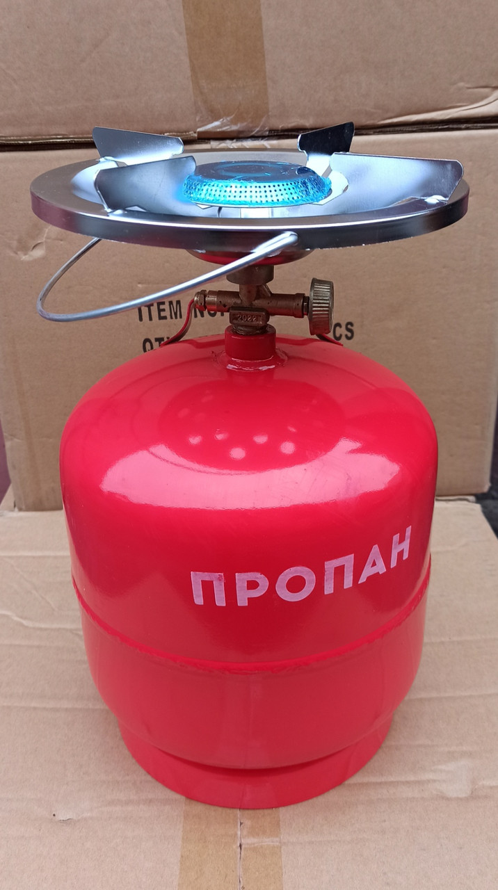 Газовий балон-пікнік SuperPlast із пальником об'ємом 8 літрів пр-во Україна