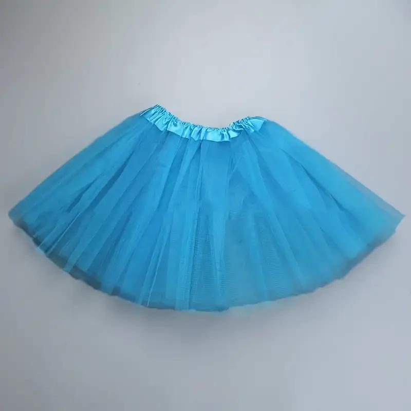 Голубая фатиновая юбка4х слойная. Юбка пачка синя, фото 1