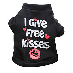 Світшот для котів Pet Style "Free kisses?" Чорний XS