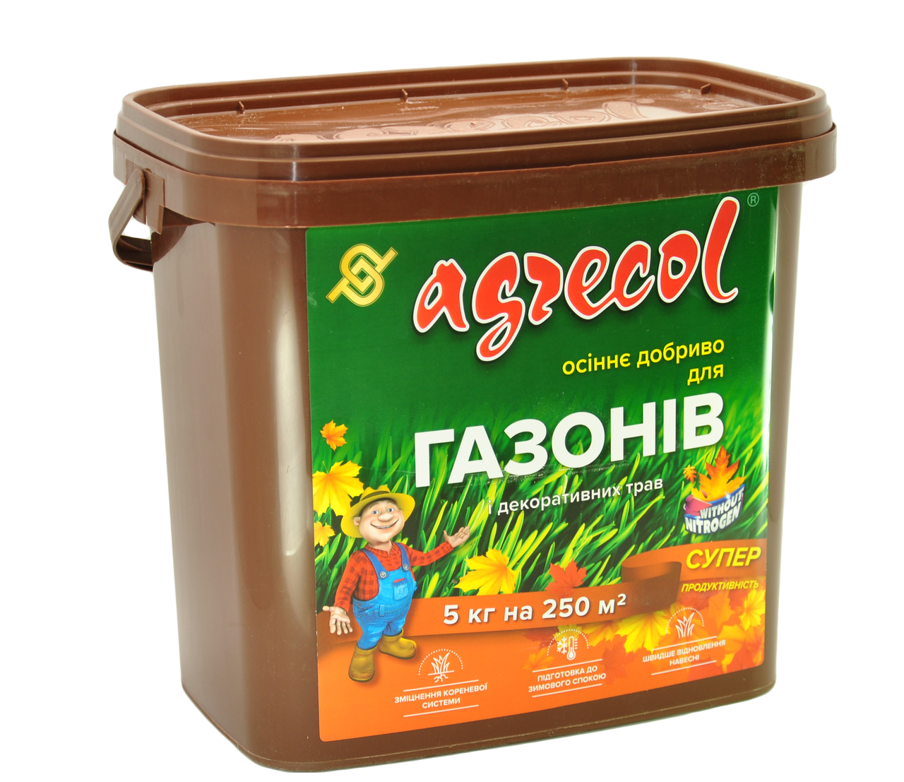 Добриво 5 кг Осіннє для газону Agrecol