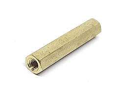 Латунна стійка M3x25 шестигранна для плат