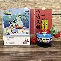 Конструктор блочний дитячий Губка Боб Квадратні Штани Містер Крабс