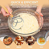 Вінчик датський для змішування тіста з дизайном серце, фото 3