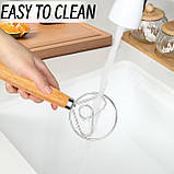 Вінчик датський для змішування тіста з дизайном серце, фото 4