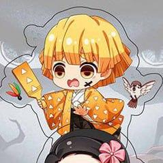 Акрилова фігурка Клинок, що розсікає демонів Зеніцу Агацума Demon Slayer Zenitsu Agatsuma 6 см, фото 1