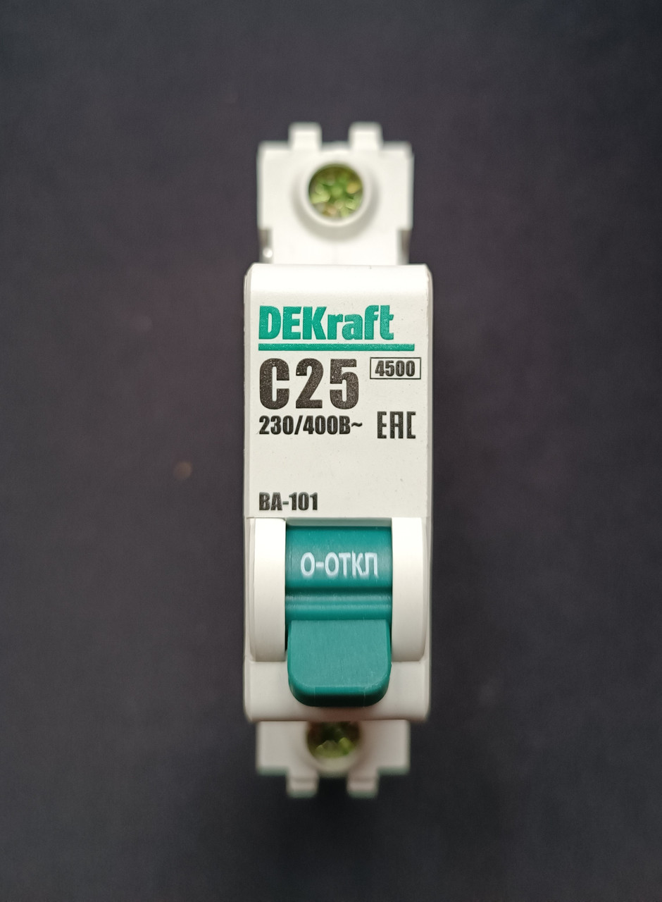 Автоматичний вимикач DEKraft 1п С25 ВА-101, фото 1