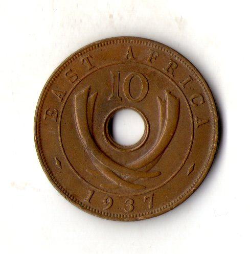 Британська Східна Африка 10 центів, 1937  рік Георг VI №2973, фото 1