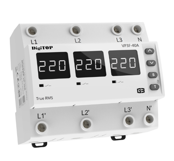 Реле напруги DigiTOP VP-3F40A M6W 4820118381756
