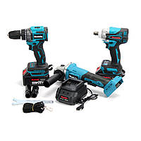 Набір акумуляторний Makita 3в1. Безщітковий (Гайковерт Makita DWT 301, болгарка Makita DGA 506, шуруповерт Makita DWT 485)