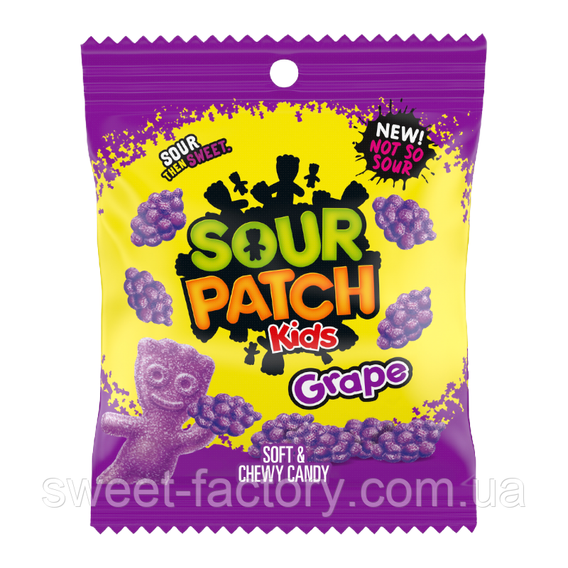 Цукерки желейні Sour Patch Kids Grape 101g, фото 1