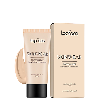 Тональний крем матуючий TopFace SkinWear SPF15 PT468 № 01