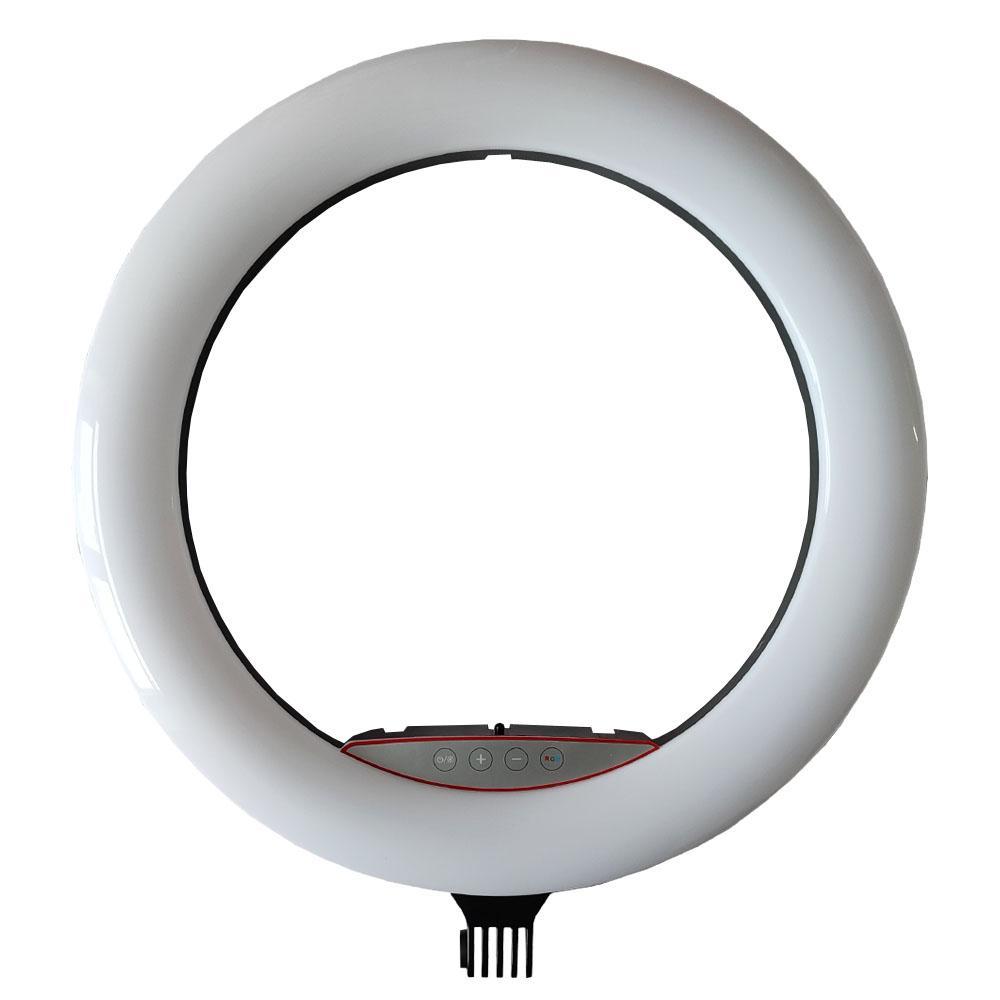 Студійне світло, кільцева світлодіодна Led лампа (MJ18)45 см (6 colors) із затискачем для телефону, фото 1