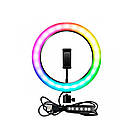 Студійне світло, кільцева світлодіодна Led Лампа (MJ26) 26 см (6 colors) із затискачем для телефону