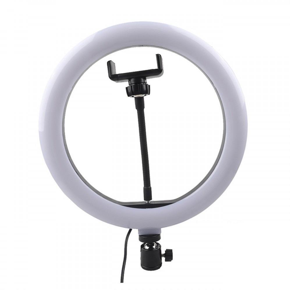 Студійне світло, кільцева світлодіодна Led Лампа 26 см Ring Fill із затискачем для телефона, фото 1
