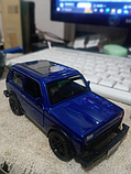 Модель авто 1/40 автомобіль ВАЗ 2121 "Нива", синій. Якість!, фото 7