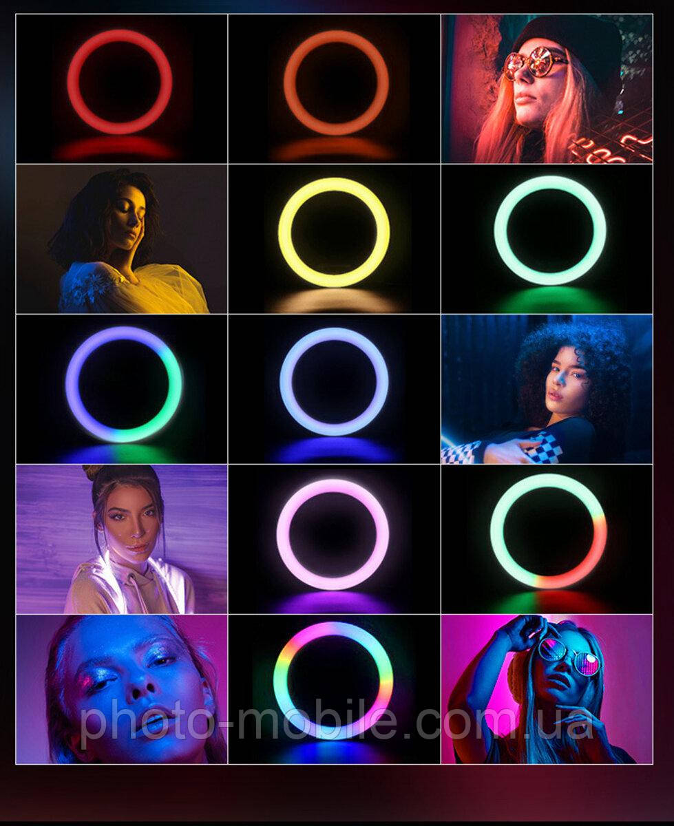 Студійне світло, кіільцева лампа NNHQ-10 RGB (30см)
