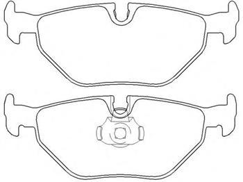 Гальмівні колодки на БМВ Е39 (Bmw E39) 1996-- ->2003 Brembo P06023