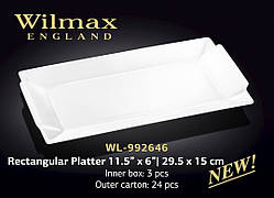 Блюдо прямокутне Wilmax WL-992646 29,5*15 см