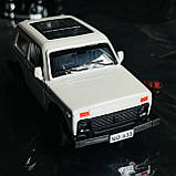 Модель авто 1/40 автомобіль ВАЗ "Нива", "NIVA" біла. Якість!, фото 4