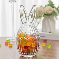 Ємність для зберігання "Кролик радості" 8,3х8,3х17 см (скло)