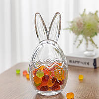 Ємність для зберігання "Кролик щастя" 8,5х8,5х17 см (скло)