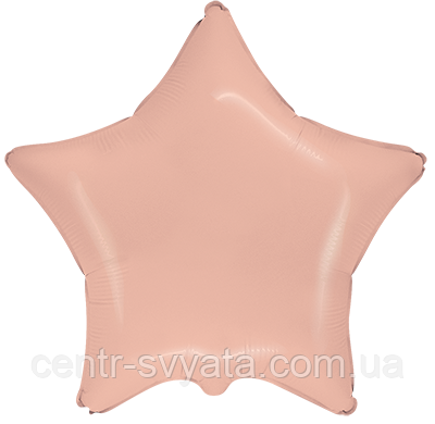 Фольгована кулька Flexmetal 18"(45 см) Зірка пастель світло-помаранчева