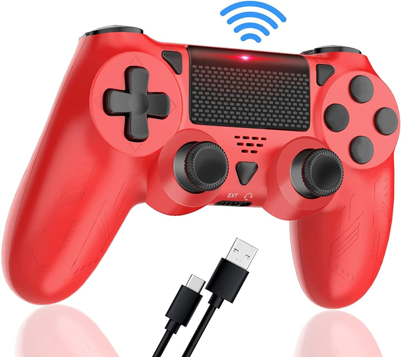 Контролер Gamrombo для P4, бездротовий червоний геймпад для P4 Pro/Slim/ПК