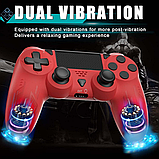 Контролер Gamrombo для P4, бездротовий червоний геймпад для P4 Pro/Slim/ПК, фото 3