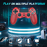 Контролер Gamrombo для P4, бездротовий червоний геймпад для P4 Pro/Slim/ПК, фото 6