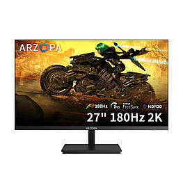 Комп'ютерний монітор 27" Arzopa M1RC black 2560x1440 180 Гц. Великий ігровий монітор для комп'ютера