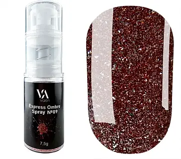 Омбре спрей для нігтів Valeri Express Ombre Spray №09 червоний глітер, 7.5 грам видалити