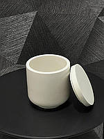 Кашпо із гіпсу М (білий)