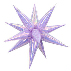 Фольгована кулька промінь для 3D зірки їжака 27 дюймів фіолетова голограма