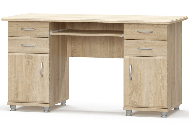 Стіл письмовий з 2-ма тумбами Дуб самоа Стіл письмовий з 2-ма тумбами Дуб самоа