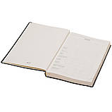 Щоденник датований на 2026 рік гнучкий з резинкою Дакар Преміум Еластик чорний для брендування, фото 5