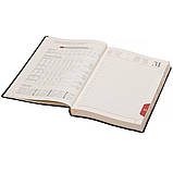 Щоденник датований на 2026 рік гнучкий з резинкою Дакар Преміум Еластик чорний для брендування, фото 7