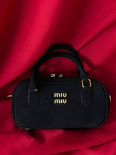 Жіноча сумка Miu Miu замша чорний