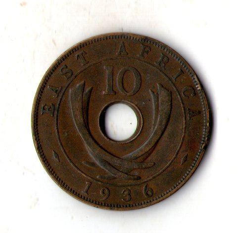 Британська Східна Африка 10 центів, 1936 рік Георг VI №2980